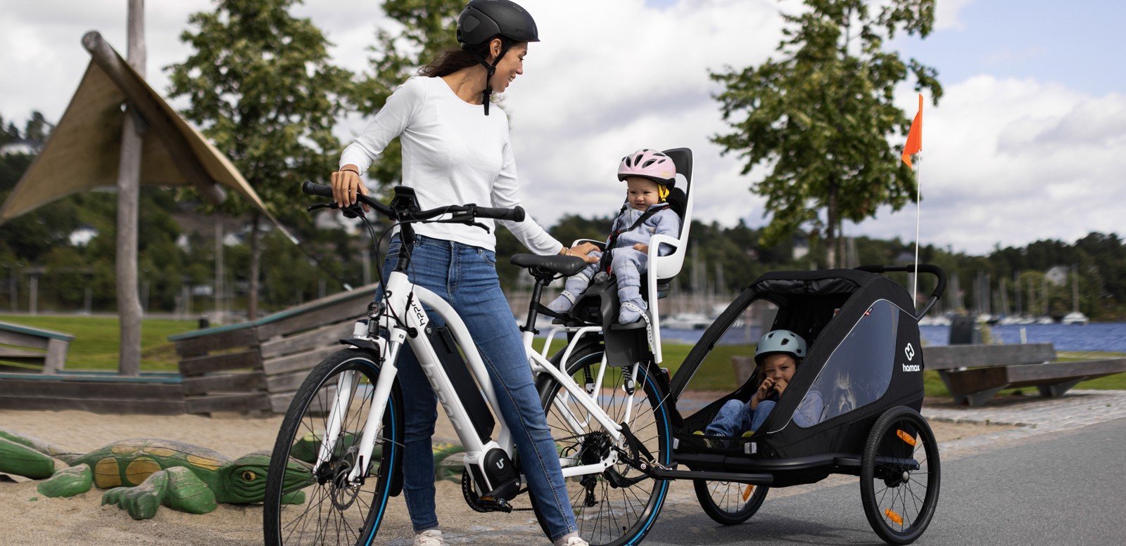 En rimelig og god sykkelvogn for ett eller to barn