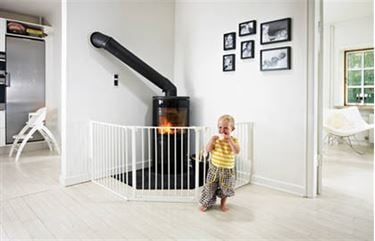 Bilde av BabyDan Flex L, Hvit Sikkerhetsgrind