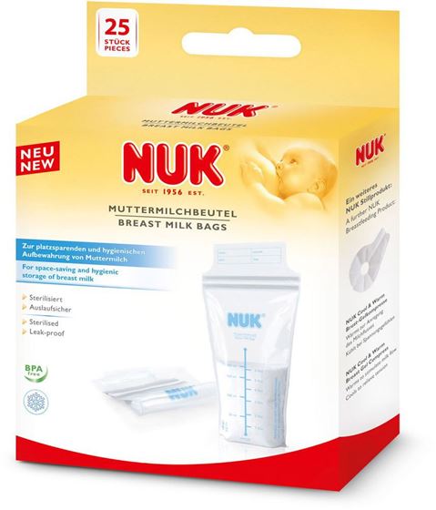 Bilde av NUK Morsmelk oppbevaringspose 25stk (180ml)