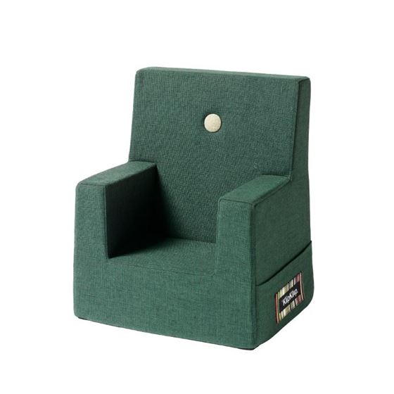 Bilde av byKlipKlap Kids Chair - Deep green with light green buttons