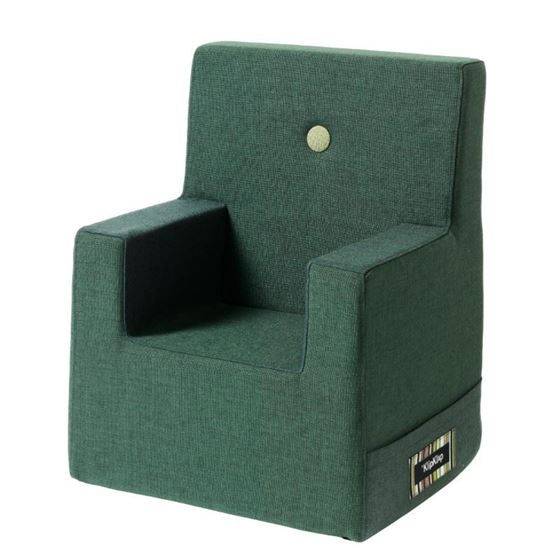 Bilde av byKlipKlap Kids Chair XL - Deep green with light green buttons