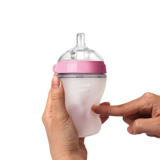 Bilde av Comotomo Natural Feel Tåteflaske, 250ml Rosa
