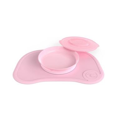Bilde av Twistshake Barnetallerken med Click-Mat, Pastel Rosa