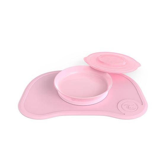 Bilde av Twistshake Barnetallerken med Click-Mat, Pastel Rosa
