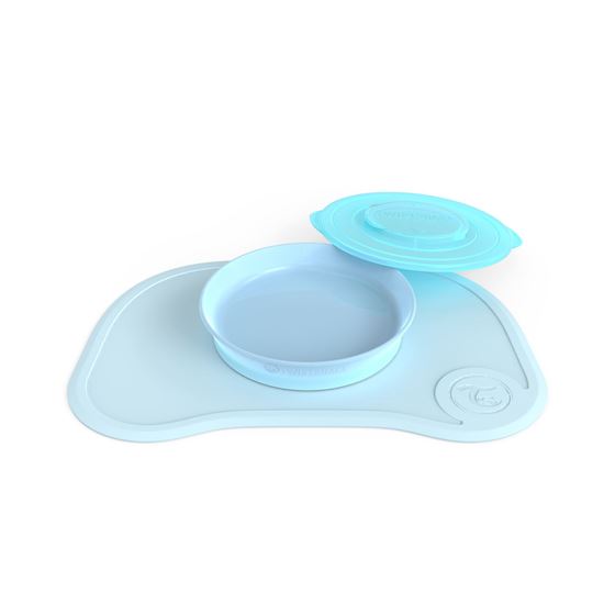 Bilde av Twistshake Barnetallerken med Click-Mat, Pastel Blå