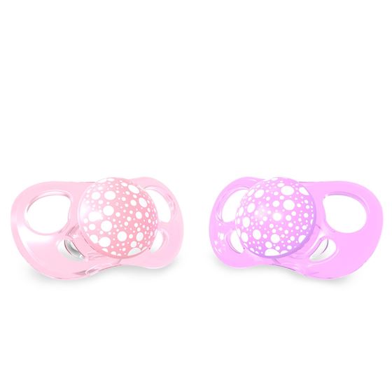 Bilde av Twistshake Smokker 6+mnd, 2stk Pastel Rosa Lilla