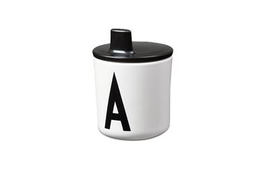Bilde av Design Letters Lokk til ABC Melaminkopp, Sort