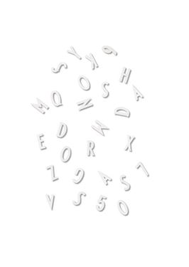 Bilde av Design Letters Bokstaver og Tall til Oppslagstavle, Hvit