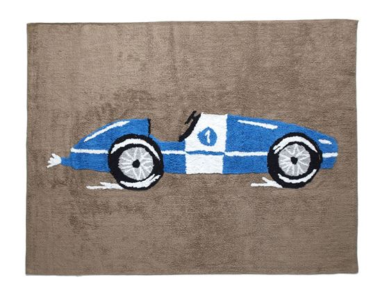 Bilde av Aratex Gulvteppe, Coche Carreras, Marineblå