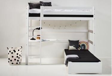 Bilde av Hoppekids MEGA-seng 90x200cm med skrå stige, samt lounge-modul og bordplate, ECO Luxury