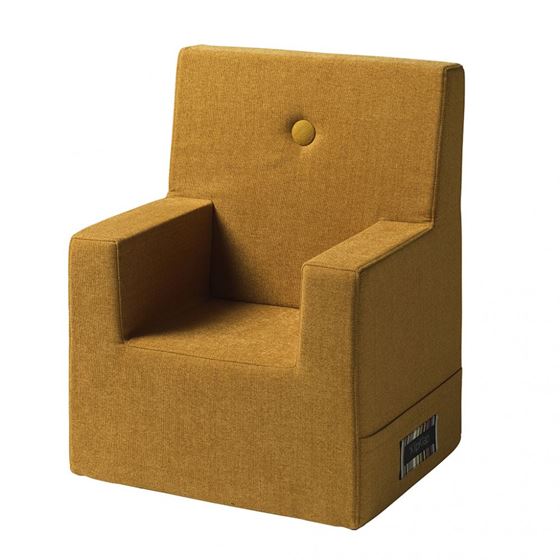 Bilde av byKlipKlap Kids Chair XL - Mustard with mustard buttons