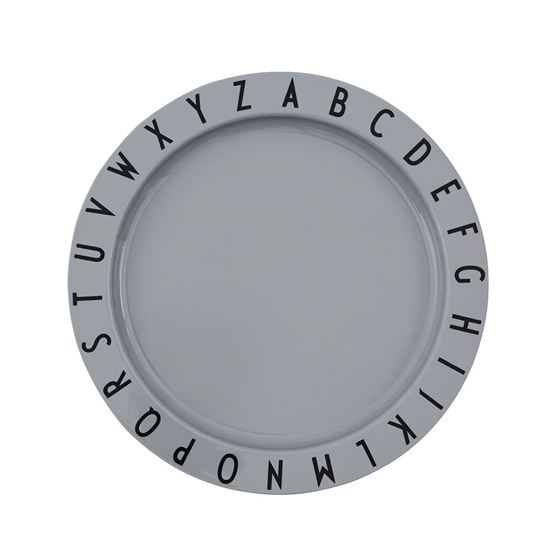 Bilde av Design Letters Barnetallerken, Tritan, Grå ABC