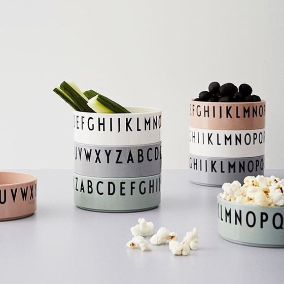 Bilde av Design Letters Bokstavskåler, 3pk, Grønn