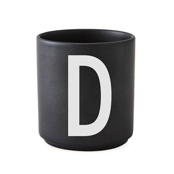 Bilde av Design Letters Porselenskopp, Sort, D