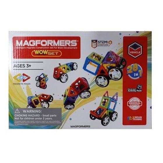 Bilde av UTGÅTT! Magformers Wow sett, 20 kjøretøy (16 deler)