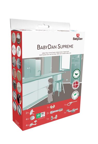 Bilde av BabyDan Supreme Barnesikring Startsett, 16 deler