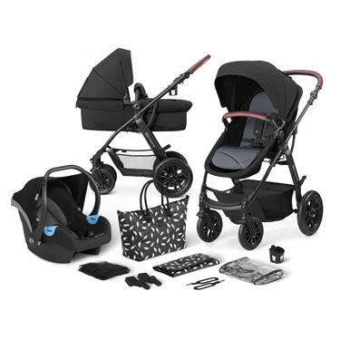 Bilde av Kinderkraft Xmoov Duovogn, 3-i-1, Sort, inkl babystol