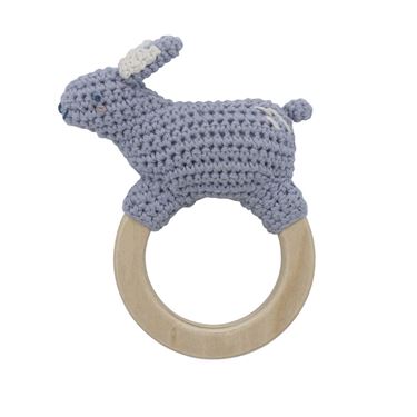 Bilde av Sebra Heklet Rangle, Bluebell the rabbit on ring, dreamy lavender