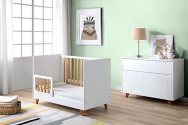 Bilde av Sagababy Emma Sprinkelseng, Hvit/Natur Babyseng og Juniorseng