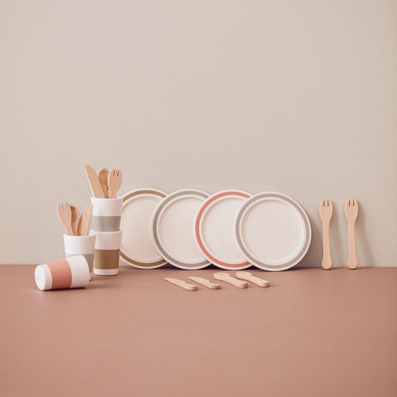 Bilde av Kids Concept Matservice, Sett 4 stk, Bistro Treleke