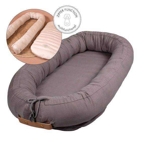 Bilde av UTGÅTT! Filibabba Babynest - Kapok - Grey