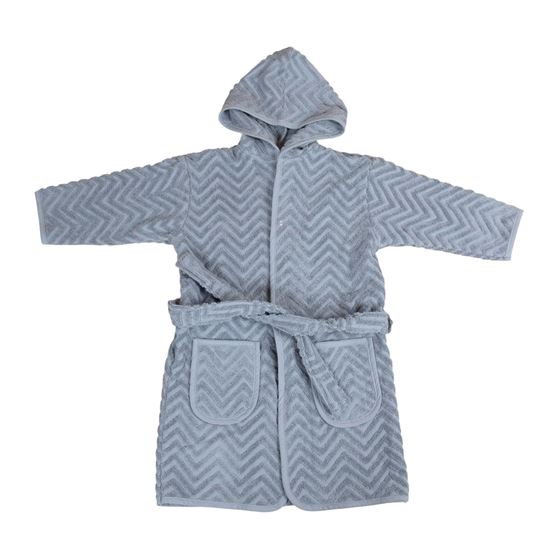 Bilde av Filibabba Badekåpe - Zigzag Powder blue 3-4 år
