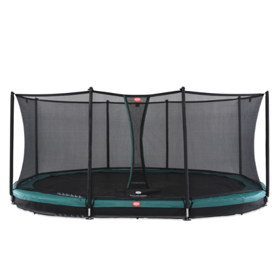 Bilde av BERG Grand Favorit Inground Trampoline inkl. sikkerhetsnett. Oval 520x345cm, Grønn