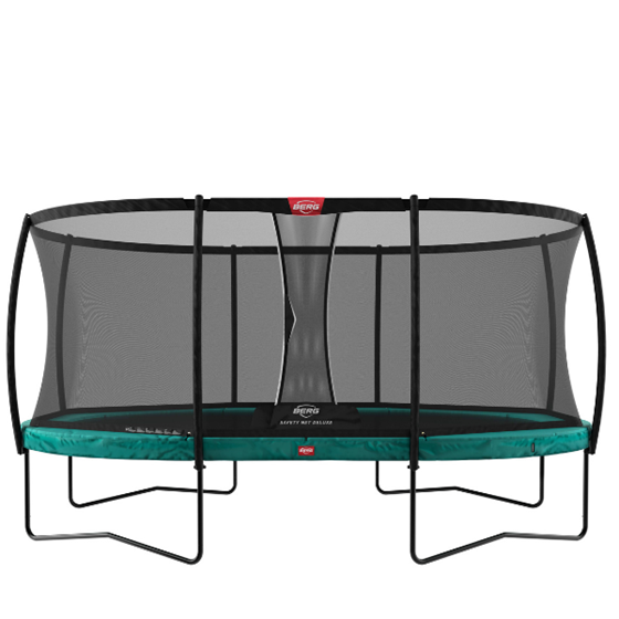 Bilde av UTGÅTT! BERG Grand Champion Trampoline inkl. deluxe sikkerhetsnett. Oval 520x345cm, Grønn