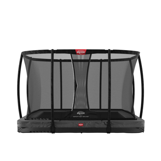 Bilde av BERG Ultim Champion Inground Trampoline inkl. deluxe sikkerhetsnett. 330x220cm Sort