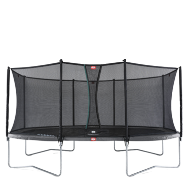 Bilde av BERG Grand Favorit Trampoline inkl. sikkerhetsnett. Oval 520x345cm, Grå