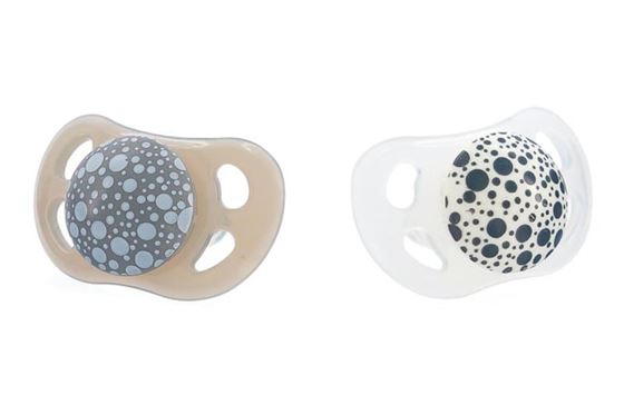 Bilde av Twistshake Smokker 0-6mnd, 2stk Pastel Grey White
