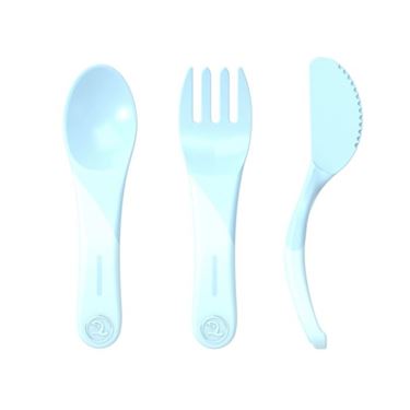 Bilde av Twistshake Learn Cutlery 6+m Pastel Blue