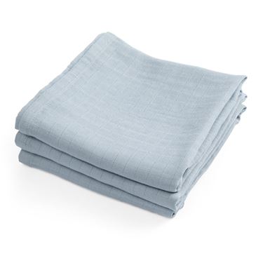 Bilde av Sebra Musselinkluter, 3stk, powder blue