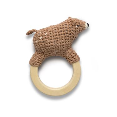 Bilde av Sebra Heklet Rangle på trering, Woody the bear