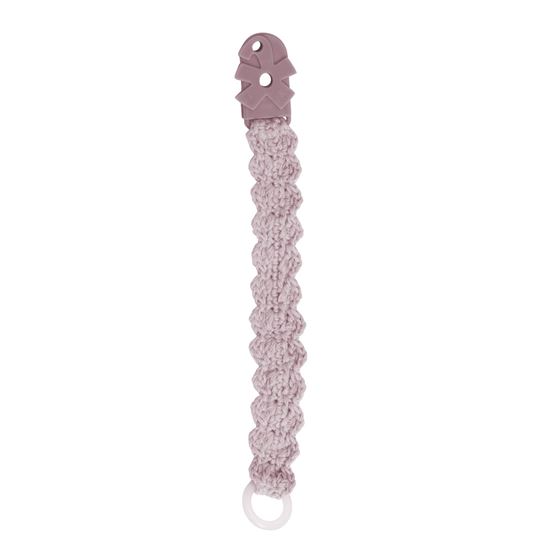 Bilde av UTGÅTT! Sebra Heklet Smokkesnor, Blossom pink