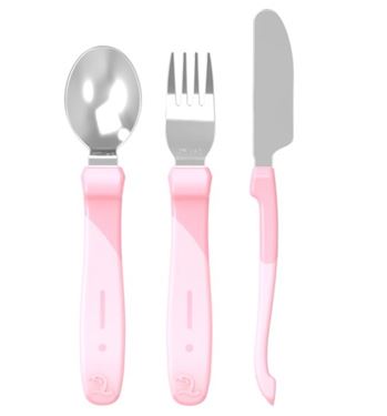 Bilde av Twistshake Barnebestikk, Rustfritt Stål, Pastel Rosa