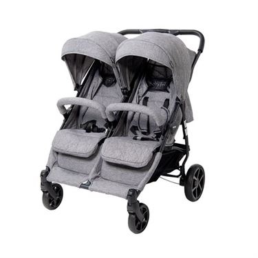 Bilde av BabyTrold OS2 Søskenvogn, Grå Denim 