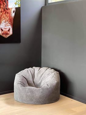 Bilde av Sagababy Rund Beanbag i Kordfløyel, Lys Grå