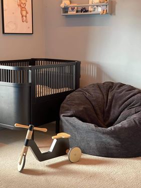 Bilde av Sagababy Rund Beanbag i Kordfløyel, Grå