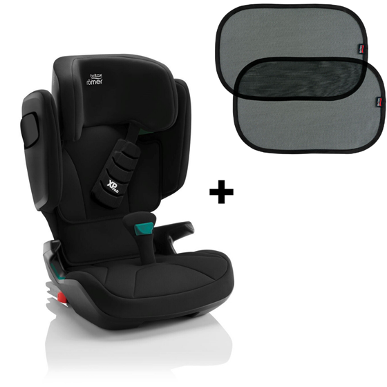 Bilde av UTGÅTT! Britax KIDFIX i-Size Beltestol, Cosmos Black + Solskjermer
