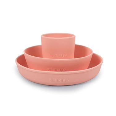 Bilde av Filibabba Spisesett i Silikon, Peach