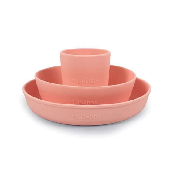 Bilde av Filibabba Spisesett i Silikon, Peach