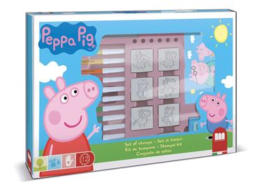 Bilde av Peppa Gris Stempel og Fargesett i gaveeske