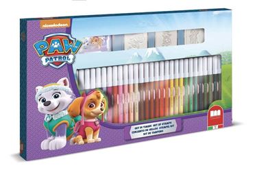 Bilde av Paw Patrol Fargesett med tusjer og stempler, Lilla