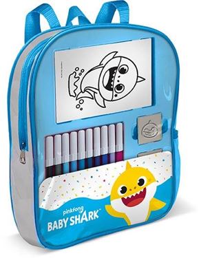 Bilde av Baby Shark Aktivitetsryggsekk med blant annet tusjer og ark