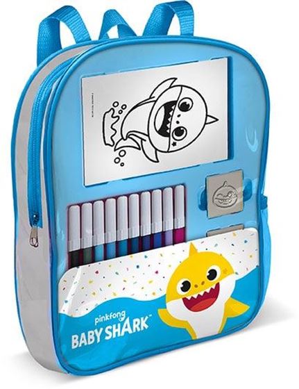 Bilde av Baby Shark Aktivitetsryggsekk med blant annet tusjer og ark