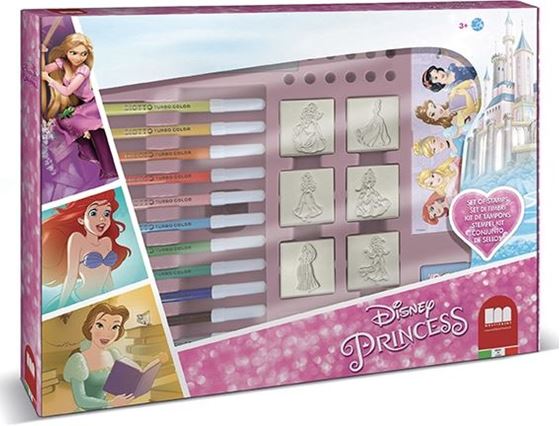 Bilde av Disney Princess Stempelsett med tusjer og ark i Gaveeske