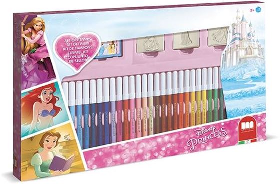 Bilde av Disney Princess Fargesett med tusjer og stempler