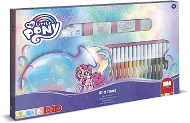 Bilde av My Little Pony Fargesett med tusjer og stempler