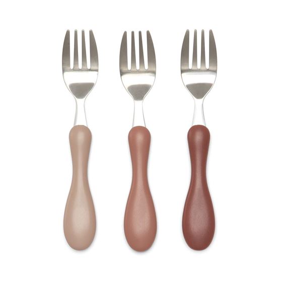 Bilde av UTGÅTT! Sebra Barnegaffel, 3 stk Blossom pink